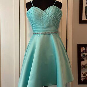 Light blue spaghetti strap dress